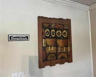 Mid-century painting of 2 owls… signed Carson