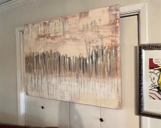 Uh…. Painting of a fence that started to melt? Idk… I guess it’s another opportunity to talk about everyone’s “feelings”. Hang it over your couch and enjoy the look on your friends faces as they struggle to understand.