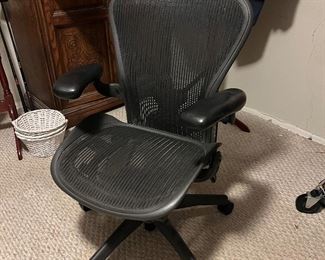 We believe this to be a Herman Miller Aeron chair… talk about fancy!