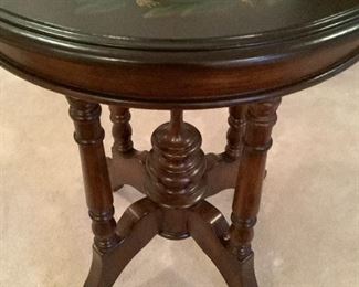 Tole Painted Accent Table. SOLD