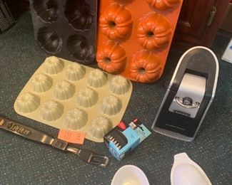 Can opener, temperature cooker, baking pans