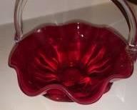 Ruby Glass Basket