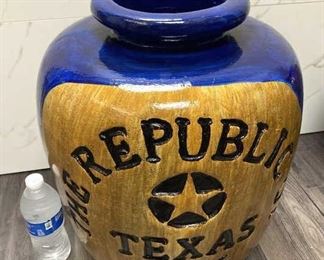 Blue Republic of Texas Large Pottery Planter