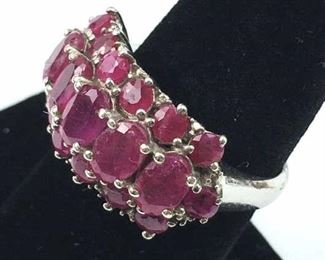 Sterling Silver & Ruby Gemstone Ring