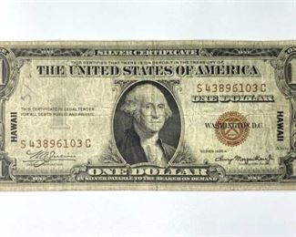 1935A Hawaii $1 Silver Certificate, WWII Era