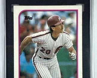 1989 Topps #100 Mike Schmidt, HOF SGC 8