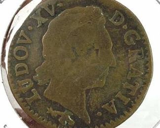 1770 France 1/2 Sol, Rare