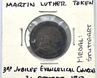 1817 Germany Martin Luther Token, High Grade