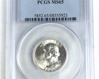 1953 Washington Silver Quarter PCGS MS65
