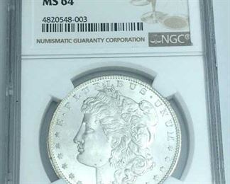 1880-S Morgan Silver Dollar, PCGS MS64