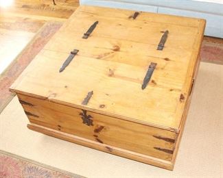 Coffee table with great hardware.