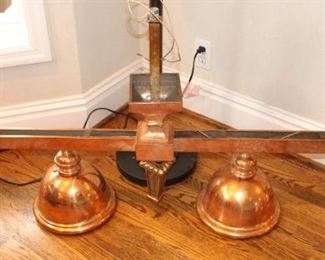Copper light fixture.