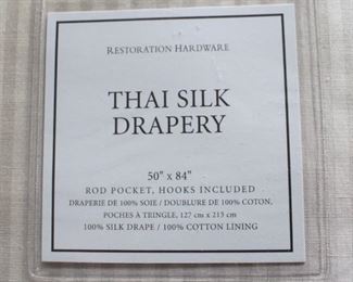 Restoration Hardware drapery silk panels.