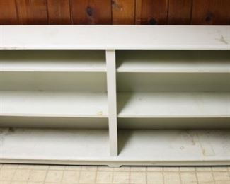 Display shelf, 75" L x 34" H x 11" D.