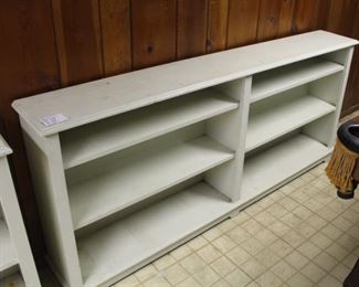 Display shelf, 75" L x 34" H x 11" D.