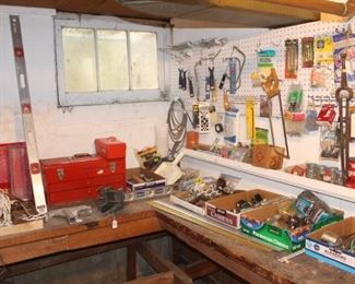 Large amount of tools and hardware.
