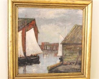 Original oil on panel by Charles E. Duncan Rodick,               1874 to 1940.