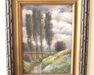 Original oil on board painting. "May Day" by S. Engania.