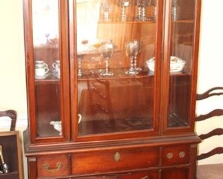 Mahogany display cabinet.