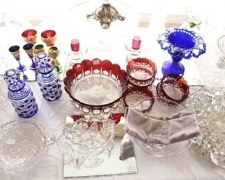 Steuben, Baccarat and cut glass.  
