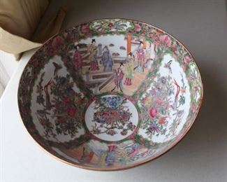 Large Rose Medallion china bowl.  