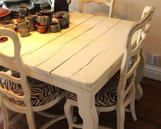 Primitive painted farm table.