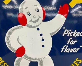 UNUSUAL PORC. 23IN SNOBOY SIGN