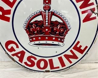RED CROWN GASOLINE SIGN