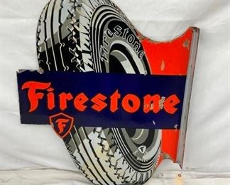 42IN PORC. RED CROWN GASOLINE SIGN