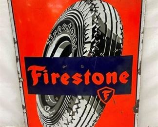 PORC. 30X40 FIRESTONE SIGN W/ TIRE