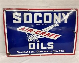 PORC. 30X20 SOCONY AIR CRAFT OILS SIGN