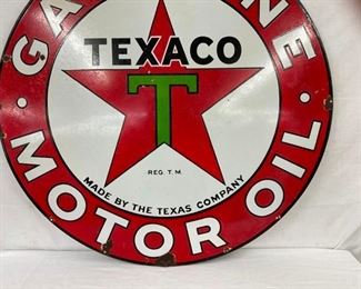 42IN PORC. TEXACO SIGN