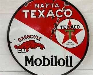 27IN DS PORC.TEXACO MOBILOIL
