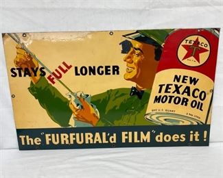 EARLY NEW TEXACO MOTOR OIL SIGN
