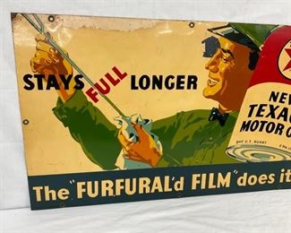 TEXACO MOTOR OIL SIGN 30X18