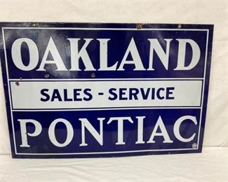 PORC. DS OAKLAND PONTIAC DEALER SIGN