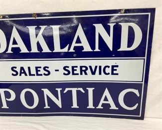 PORC.DS PONTIAC DEALER SIGN