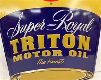 CLOSEUP EMB. TRITON 76 OIL CAN SIGN