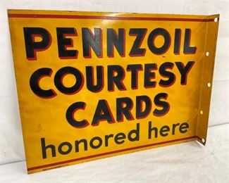 EARLY PENNZOIL COURTESY CARDS FLANGE