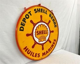 PORC. 40IN DS SHELL MARINES SIGN