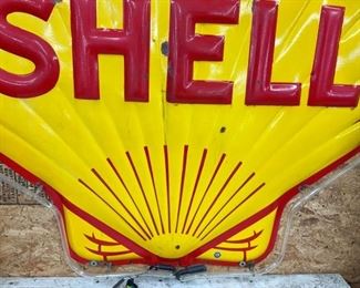 PORC. 48IN SHELL SIGN W/ NEON