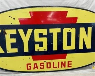 PORC. DS 95X48 KEYSTONE GASOLINE SIGN