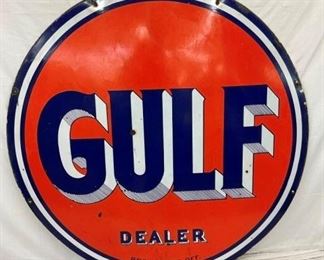 PORC. 5 1/2FT. GULF DEALER SIGN