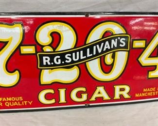 CLOSEUP RG SULLIVANS CIGARS SIGN