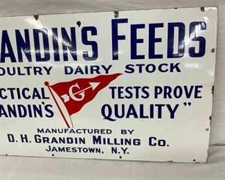 GRANDINS FEEDS DEALER SIGN