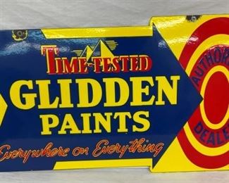 PORC. GLIDDEN PAINTS ARROW W/ TARGET