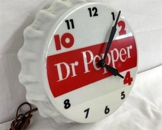 SIDE VIEW DR. PEPPER CAP CLOCK
