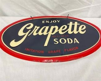EMB. GRAPETTE SODA SIGN