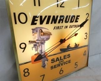 SIDE VIEW 15IN EVINRUDE CLOCK