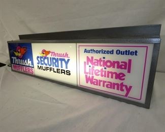 RIGHTSIDE LIGHTED MUFFLER SIGN